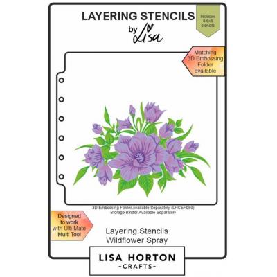 Lisa Horton Crafts Layering Stencils - Wildflower Spray